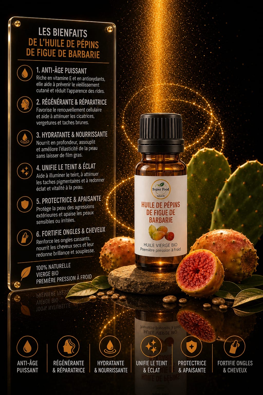 Huile de Pépins de Figue de Barbarie Bio 10ml – Madagascar