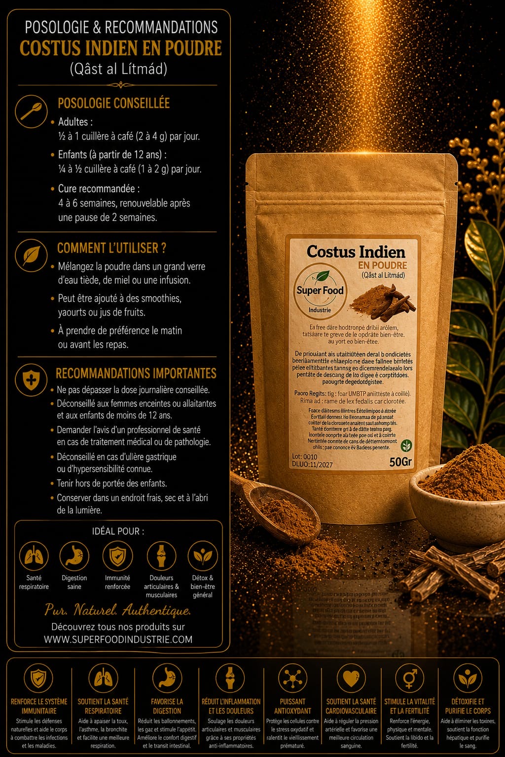 Poudre de Costus Indien (50g)