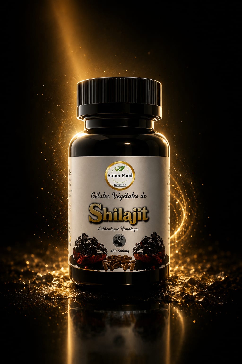Shilajit Pur de l'Himalaya – 60 Gélules | Qualité Premium & Naturelle