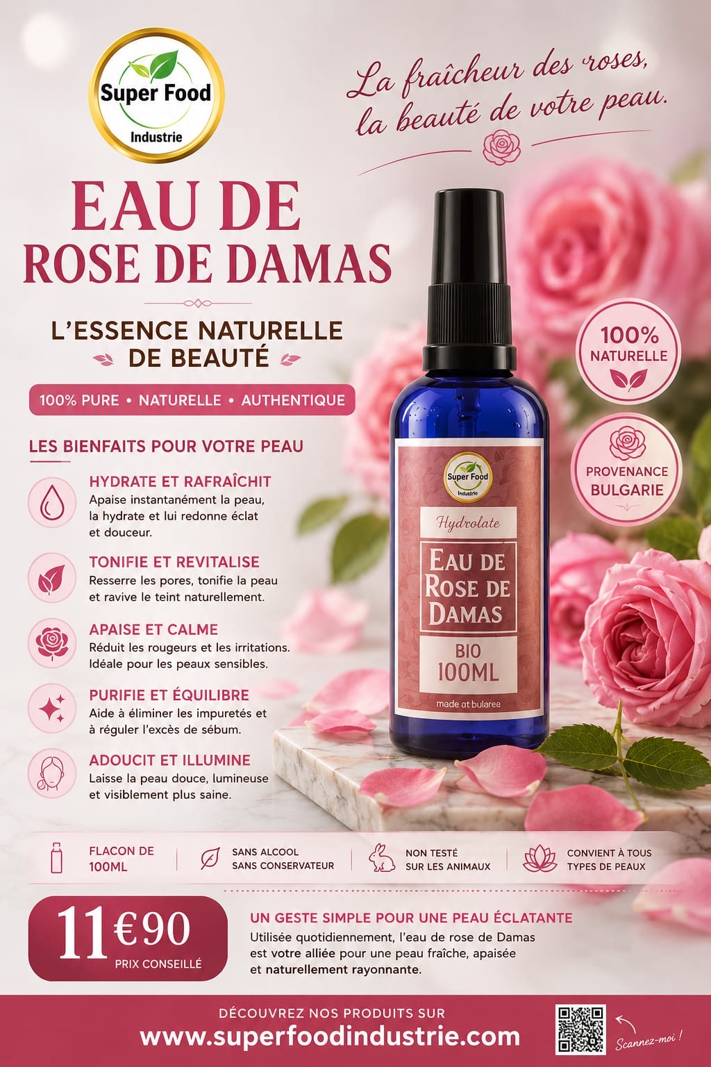 Eau de Rose de Damas Bio