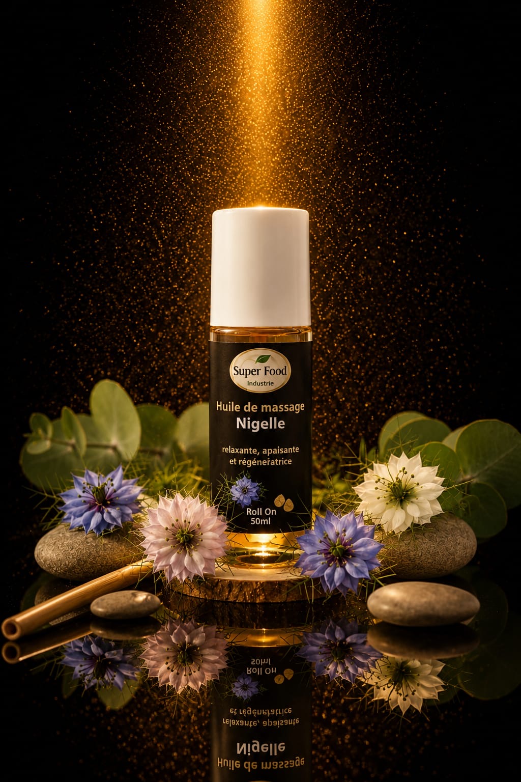 Roll-on de Massage Nigelle & 4 Huiles Essentielles | Récupération & Apaisement
