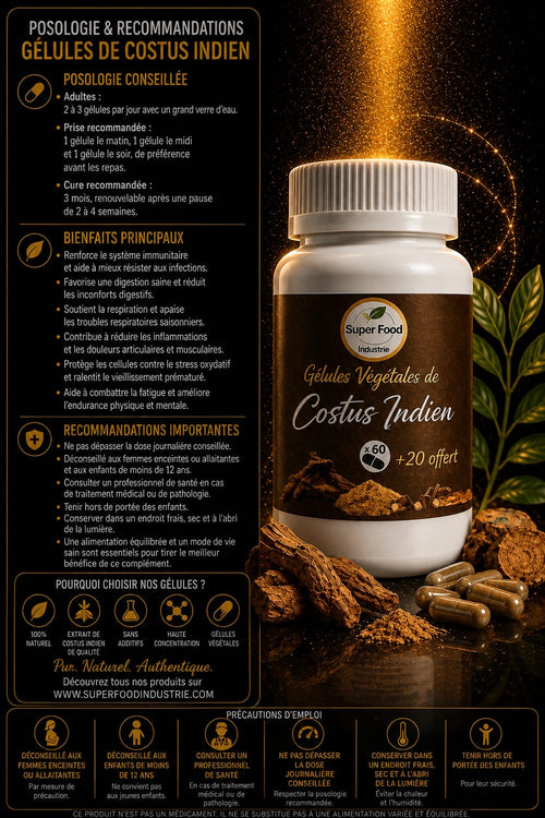 Gélules Costus Indien