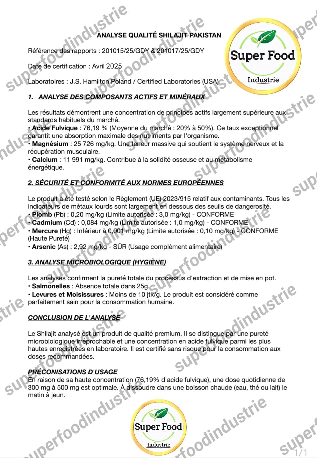 Résine Shilajit "Grade Or" 30g