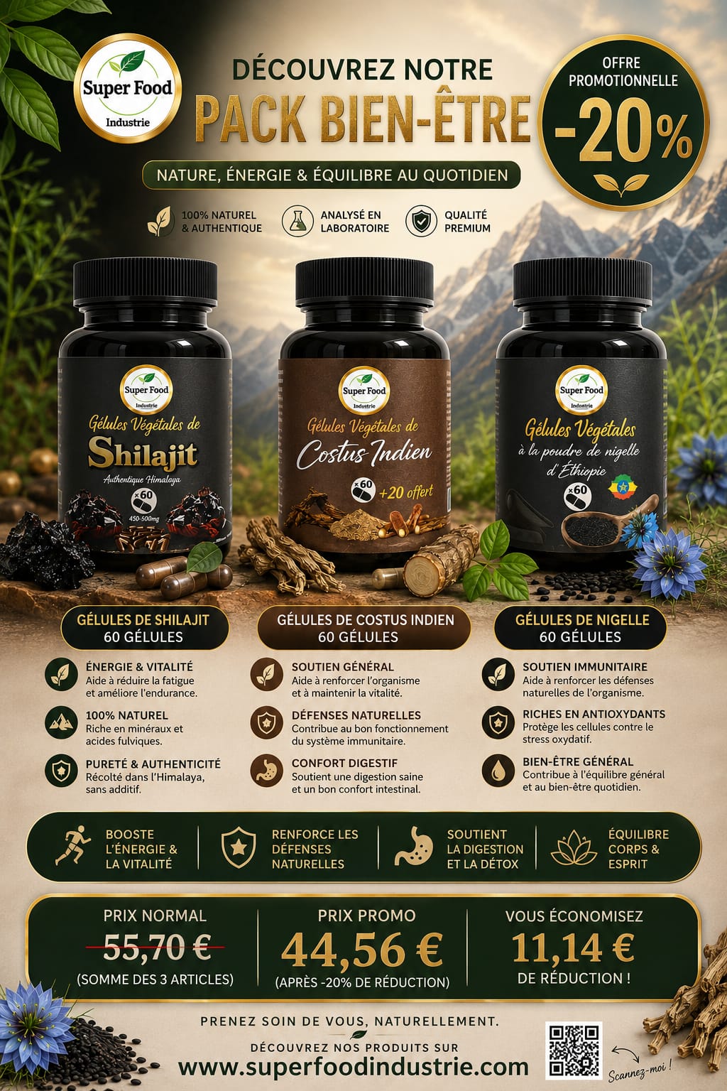 Pack Bien-Être Gélules – Nature, Énergie & Équilibre au Quotidien