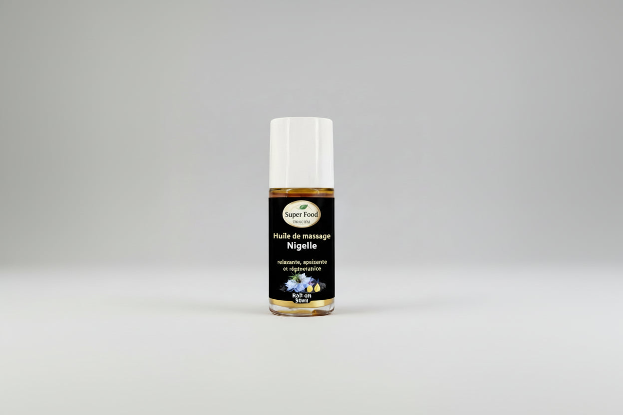 Roll-on de Massage Nigelle & 4 Huiles Essentielles | Récupération & Apaisement